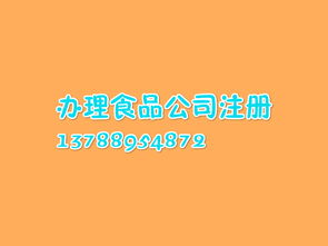 辦理注冊食品公司 代理服務價格、型號規格與勞務內容詳解